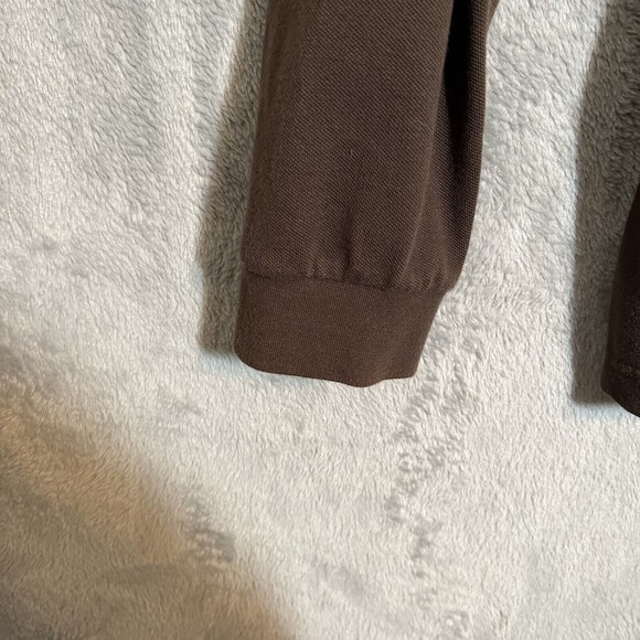 Southern Tide Polo Shirt Mens M Brown The Skip Jack Polo Long Sleeve Pullover - Picture 8 of 10
